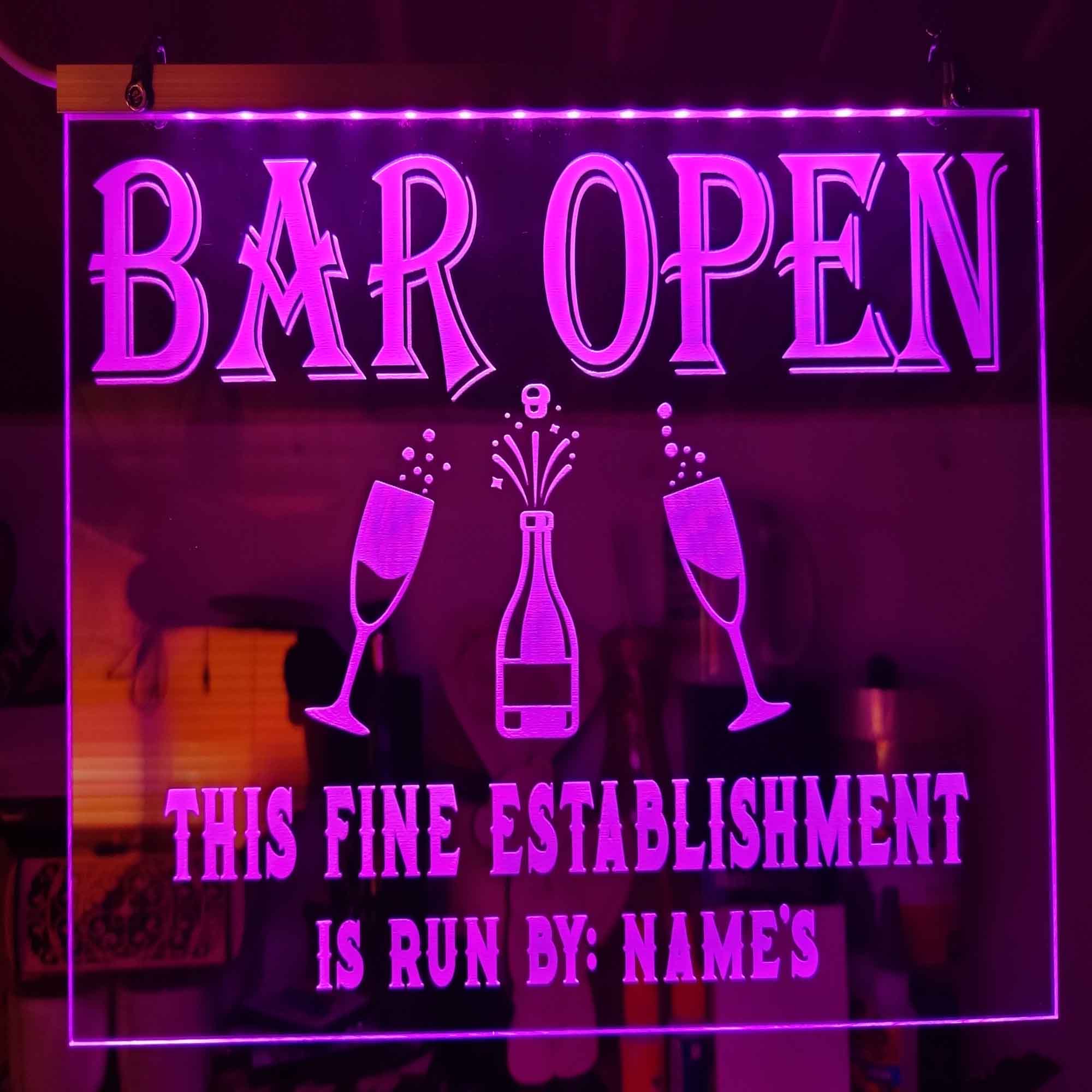 LED Bar Sign personalised